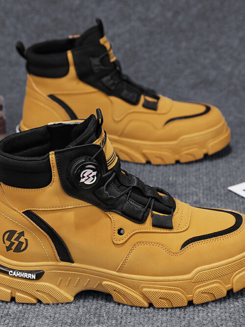 New Outdoor Men's Non-slip Thick Bottom High-top Casual Shoes